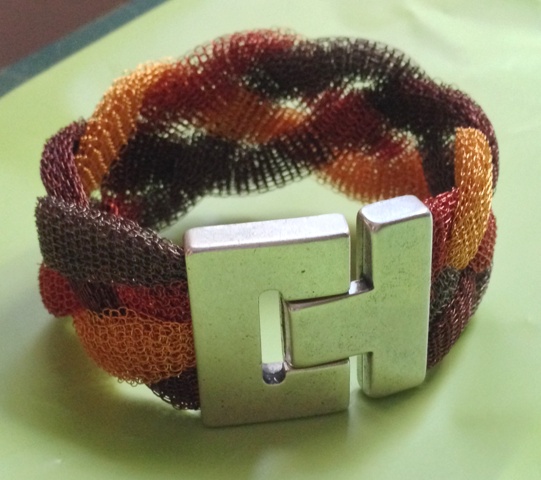 Braided Cuff by Barb Klann, Great Lakes Beadworkers Guild